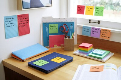 Post-it Super Sticky Notes, 4" x 4", Playful Primaries Collection, Lined, 90 Sheets/Pad, 6 Pads/Pack (675-6SSAN)