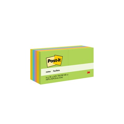 Post-it Notes, 3 x 3, Floral Fantasy Collection, 100 Sheets/Pad, 14 Pads/Pack (654-14AU)
