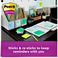 Post-it Recycled Super Sticky Notes, 3" x 3", Oasis Collection, 90 Sheet/Pad, 12 Pads/Pack (65412SST)