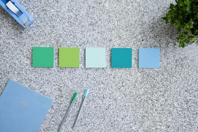 Post-it® Recycled Super Sticky Notes, 3" x 3", Oasis Collection, 90 Sheets/Pad, 12 Pads/Pack (654-12SST)