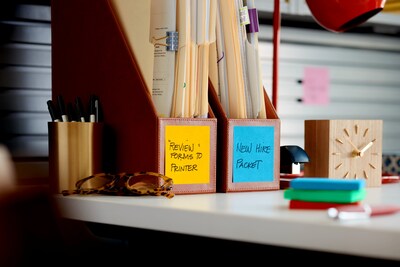 Post-it® Super Sticky Notes, 3" x 3", Playful Primaries Collection, 90 Sheets/Pad, 12 Pads/Pack (654-12SSAN)