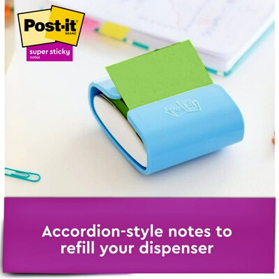 Post-it® Pop-Up Super Sticky Notes, 3" x 3", Playful Primaries Collection, 90 Sheets/Pad, 10 Pads/Pack (R330-10SSAN)