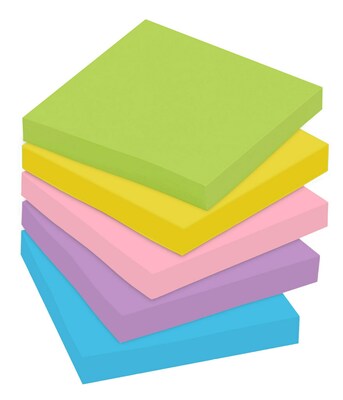 Post-it Notes, 3 x 3, Floral Fantasy Collection, 100 Sheets/Pad, 18/Cabinet Pack (654-18BRCP)