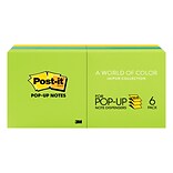 Post-it® Pop-up Notes, 3 x 3, Floral Fantasy Collection, 90 Sheets/Pad, 6 Pads/Pack (R330-AU)