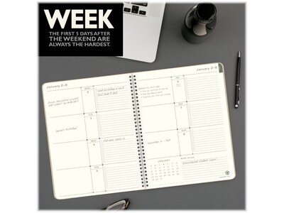 2023 AT-A-GLANCE Elevation Eco 8.5 x 11 Weekly & Monthly Planner, Kraft/Green (75-950R-11-23)