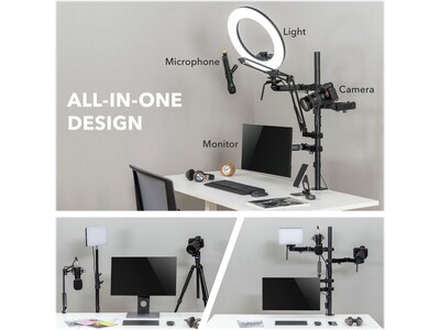 Mount-It! All-in-One Adjustable Studio Camera Setup Single Mount, Up to 32", Black (MI-481)