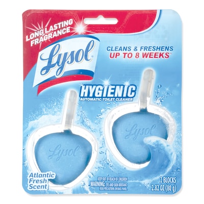 LYSOL Brand Hygienic Automatic Toilet Bowl Cleaner, Atlantic Fresh, 2/Pack