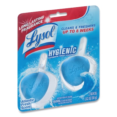 LYSOL Brand Hygienic Automatic Toilet Bowl Cleaner, Atlantic Fresh, 2/Pack