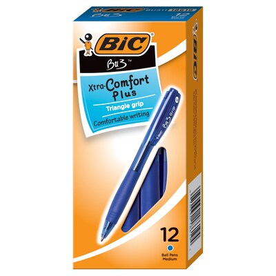 BIC Bu3 Retractable Ballpoint Pen, Medium Point, Blue Ink, Dozen (BU311-BLU)