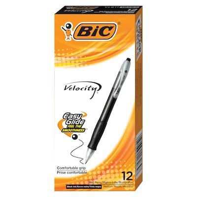 BIC Glide Bold Retractable Ballpoint Pen (formerly BIC Atlantis Velocity  Bold), Bold Point, Blue Ink