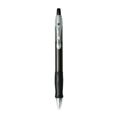 BIC Velocity Retractable Ballpoint Pens, Medium Point, Black Ink, Dozen (16264/VLG11)