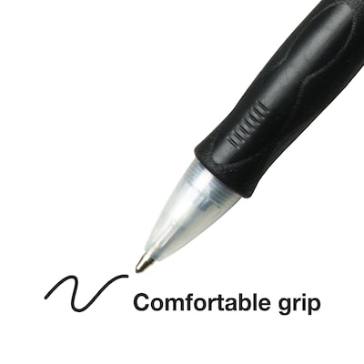 BIC Velocity Retractable Ballpoint Pens, Medium Point, Black Ink, Dozen (16264/VLG11)