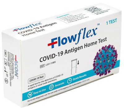 FlowFlex COVID-19 Antigen Rapid Home Test Kit, 20 Tests (TBN203236)
