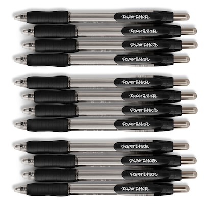 Paper Mate Profile Retractable Ballpoint Pen, Bold Point, Black Ink, Dozen (89465)