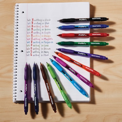 Paper Mate Profile Retractable Ballpoint Pens, Bold Point, 1.4mm, Black Ink, Dozen (89465)
