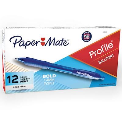 Paper Mate Profile RT Blue Retractable Ballpoint Pens