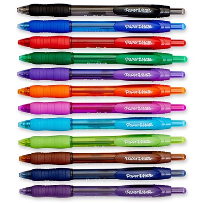 Paper Mate Profile Retractable Ballpoint Pen, Bold Point, Assorted Ink, Dozen (1788863)