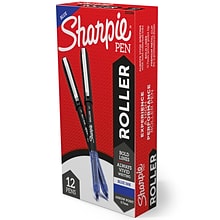 Sharpie Rollerball Pen, Arrow Point  Pen for Bold Lines, Blue Ink, Dozen (2101306)