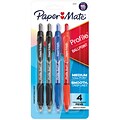 Paper Mate Profile Retractable Ballpoint Pen, Medium Point, Assorted Ink, 4/Pack (2113557)