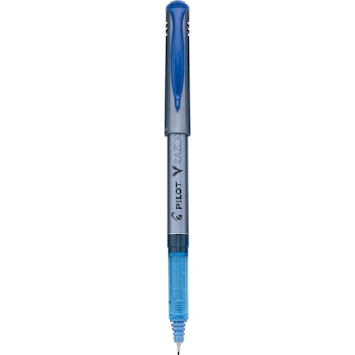 Pilot V Razor Point Liquid Ink Marker Pens, Extra Fine Point, Blue Ink, Dozen (11021)