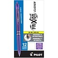 Pilot FriXion Ball Clicker Erasable Gel Pens, Fine Point, Purple, 12/Pack (71029-PK12)
