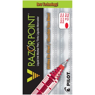 Pilot V Razor Point Pen red [Pack of 12]