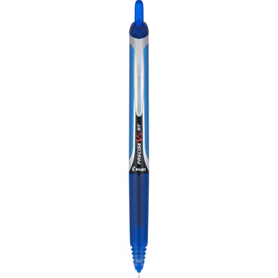 Pilot Precise V5 RT Retractable Rollerball Pens, Extra Fine Point, 0.5mm, Blue Ink, Dozen (26063)