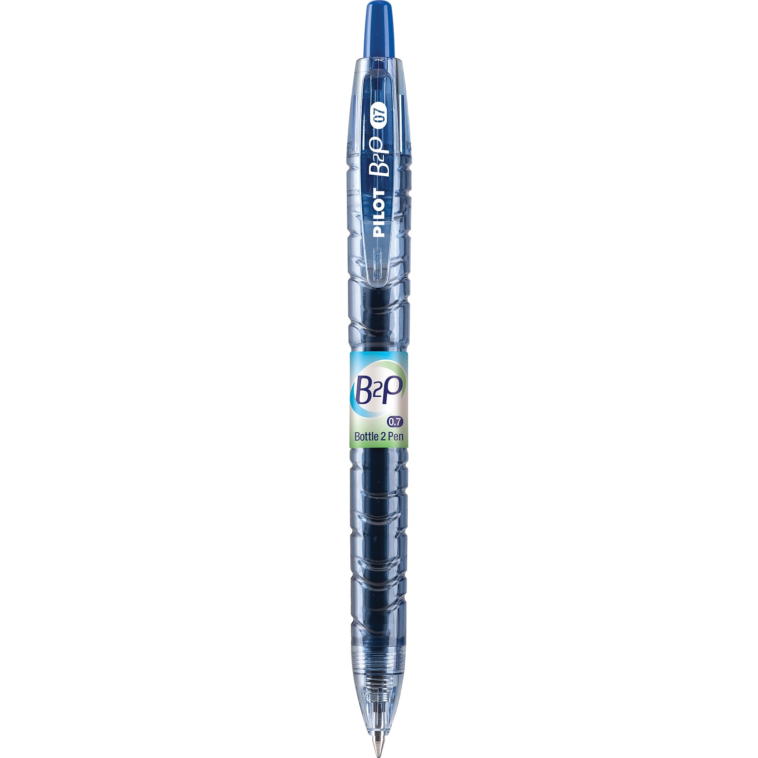 Pilot B2P Retractable Pens, Fine Point, 0.7mm, Blue Ink, Dozen (31601)