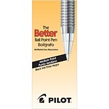 Pilot Better Ballpoint Pens, Medium Point, Black Ink, Dozen (35711)