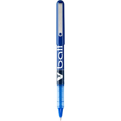 Pilot VBall Rollerball Pens, Extra Fine Point, Blue Ink, Dozen (35201)