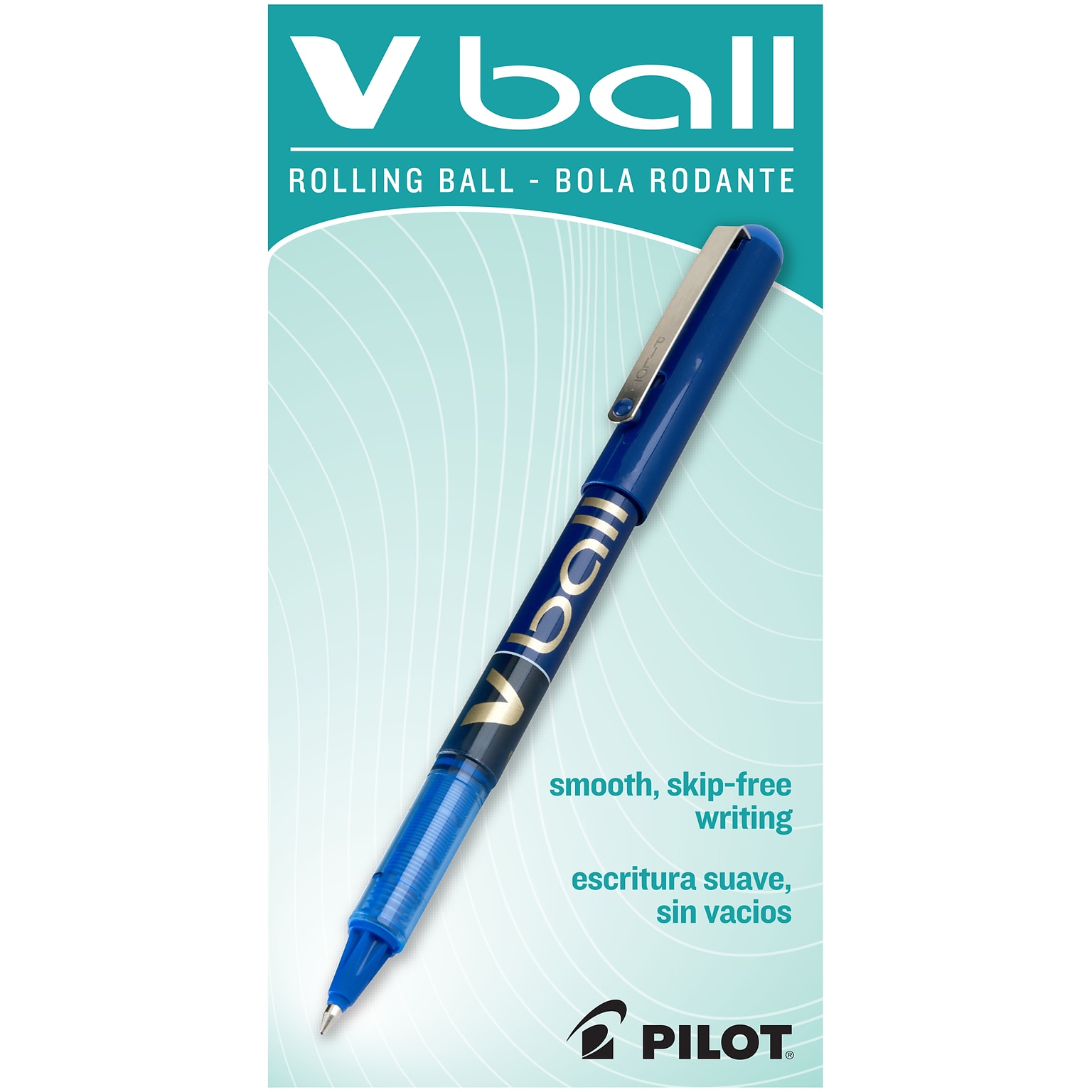 Pilot VBall Rollerball Pens, Fine Point, Black Ink, Dozen (35112)