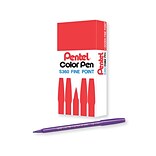 Pentel Color Pens, Fine Point, Violet, 24/Pack (24PK-S360-108)