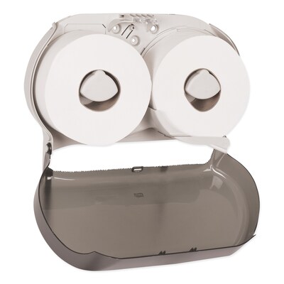Tork® Twin Jumbo Roll Bath Tissue Dispenser, 19.29 x 5.51 x 11.83, Smoke/Gray