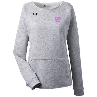 Custom Under Armour Ladies' Hustle Crewneck Sweatshirt