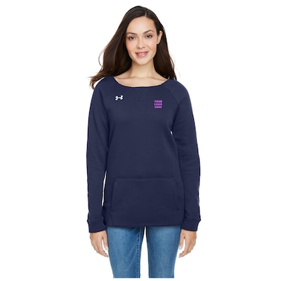 Custom Under Armour Ladies' Hustle Crewneck Sweatshirt