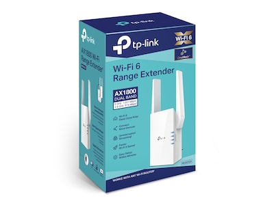 TP-LINK AX1800 RE605X Dual Band 2.4/5GHz Wireless and Ethernet Extender, Wall-Plug, White (RE605X)