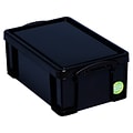 Really Useful Box 9.51 Qt. Latch Lid Storage Tote, Solid Black (9BK)