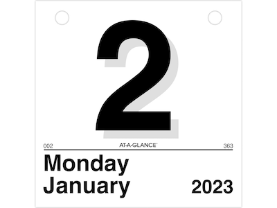 2023 AT-A-GLANCE Today Is 6 x 6 Daily Wall Calendar Refill, White/Black (K1-50-23)