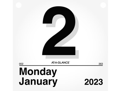 2023 AT-A-GLANCE Today Is 8.5 x 8 Daily Wall Calendar Refill, White/Black (K4-50-23)