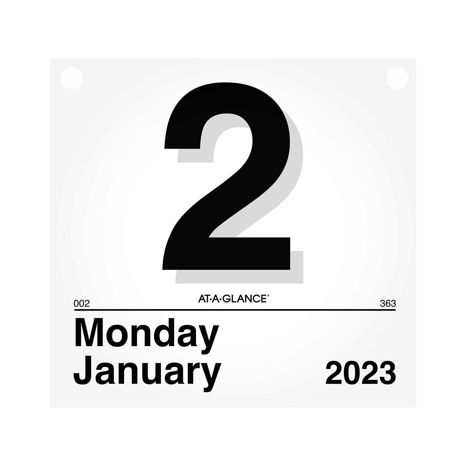 2023 AT-A-GLANCE Today Is 8.5 x 8 Daily Wall Calendar Refill, White/Black (K4-50-23)