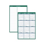 2023 AT-A-GLANCE 36 x 24 Yearly Wet-Erase Wall Calendar, Reversible, Green/Blue (PM210-28-23)