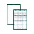 2023 AT-A-GLANCE 24 x 36 Yearly Wet-Erase Wall Calendar, Reversible, Green/Blue (PM210-28-23)