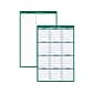 2023 AT-A-GLANCE 24" x 36" Yearly Wet-Erase Wall Calendar, Reversible, Green/Blue (PM210-28-23)