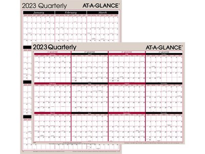 2023 AT-A-GLANCE 24 x 36 Yearly Wet-Erase Wall Calendar, Reversible, Multicolor (A123-23)