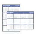 2023 AT-A-GLANCE 24 x 36 Yearly Wet-Erase Wall Calendar, Reversible, Blue/Gray (A1102-23)