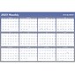 2023 AT-A-GLANCE 24" x 36" Yearly Wet-Erase Wall Calendar, Reversible, Blue/Gray (A1102-23)
