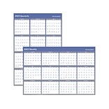 2023 AT-A-GLANCE 32 x 48 Yearly Wet-Erase Wall Calendar, Reversible, Blue/Gray (A1152-23)