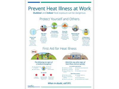 ComplyRight 18 x 24 Heat Related Illness Prevention Poster (W0421)