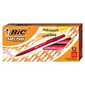 BIC Soft Feel Ballpoint Pens, Medium Point, Red Ink, Dozen (13103)