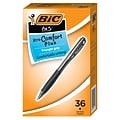 BIC BU3 Ballpoint Pens, Medium Point, Black Ink, 36/Pack (BU3361BLK)